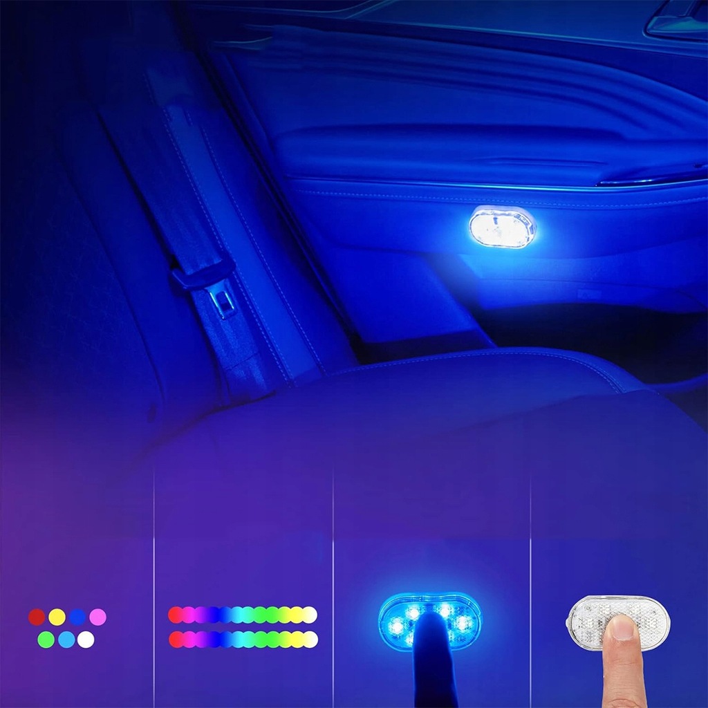 фото №10, Лампа led rgb do автомобіля автомобіля декоративна магніт сенсорний бездротова