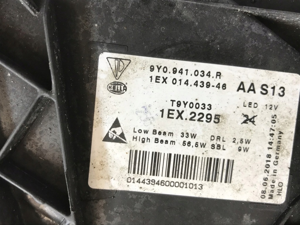 фото №12, Porsche cayenne iii 9y0 лампа передняя правая 9y0941034