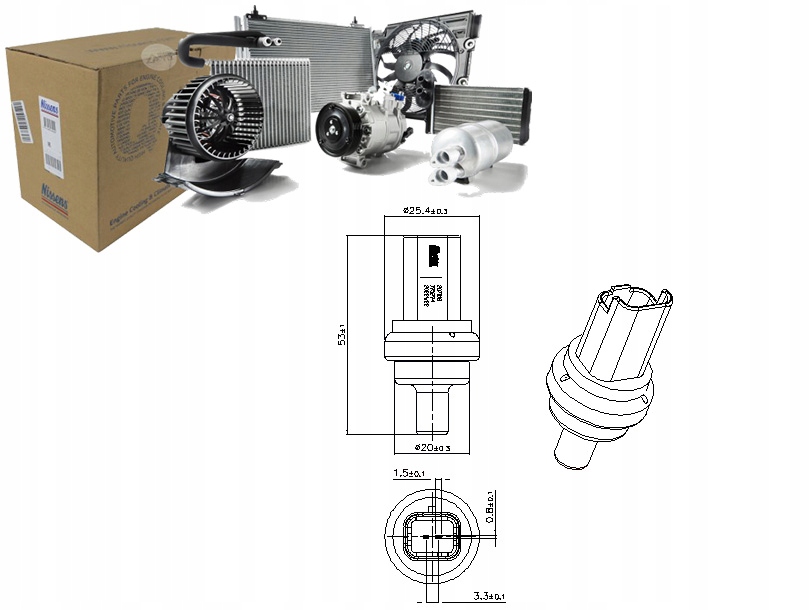 фото №16, Nissens 207021 датчик, температура рідина охолоджуючий