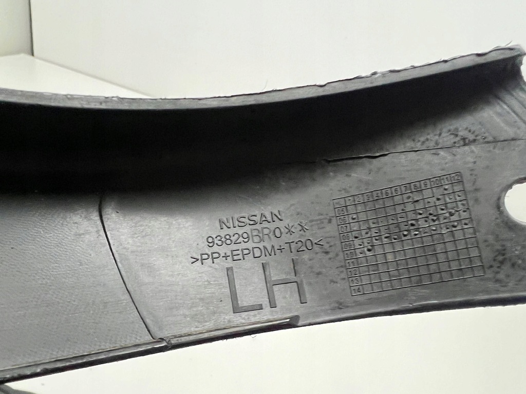 фото №9, Накладка подкрылок заднего задняя сторона левая nissan qashqai 93829br0