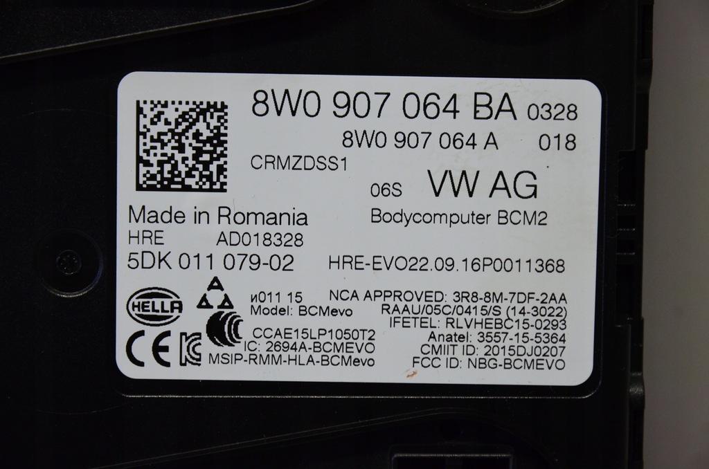 фото №3, Audi модуль блок управления бортовой сетью 8w0907064ba