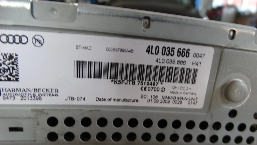 фото №6, Зчитувач mmi 4l0035666 audi q7 lift