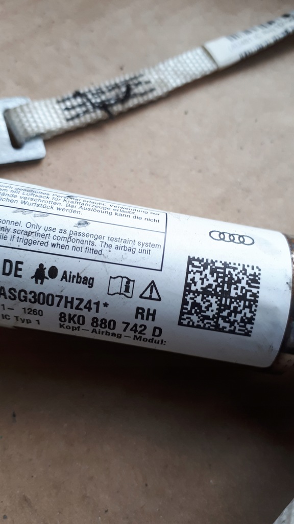 фото №6, S4 b8 a4 шторка безопасности правая перед подушка безопасности 8k0880742d