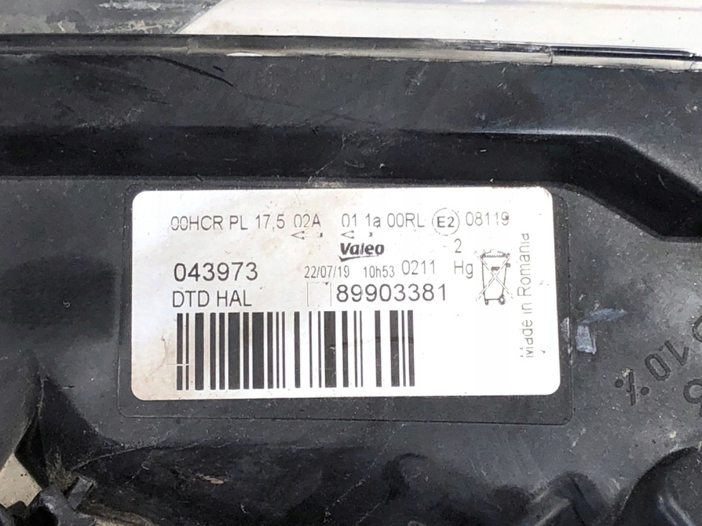 фото №5, Фара правий перед renault grand scenic iii 89903381 лампа