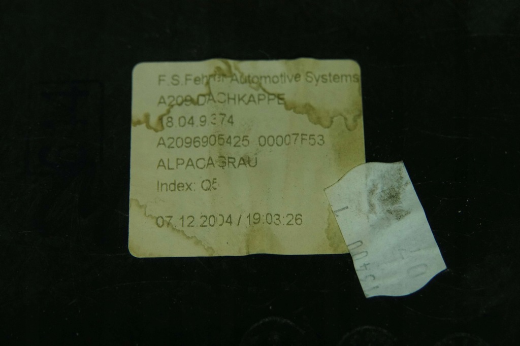 фото №5, Потолок защита a2096905425 цвет alpaka grau mercedes clk w209 02-