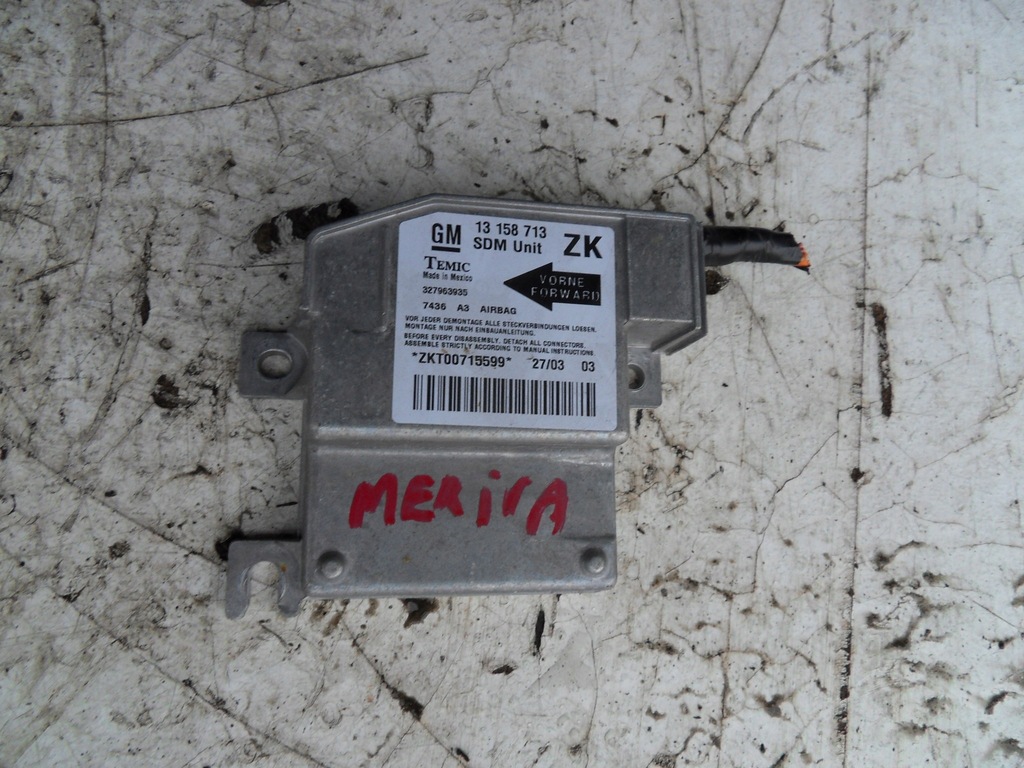 фото №13, Opel meriva a 02-05 приборная панель консоль подушки безопасности комплект