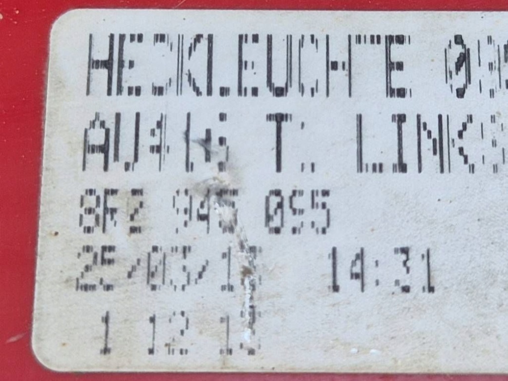 Audi q5 sq5 08- лампа ліва бампера заднього 8r0945095 Зі Шроту