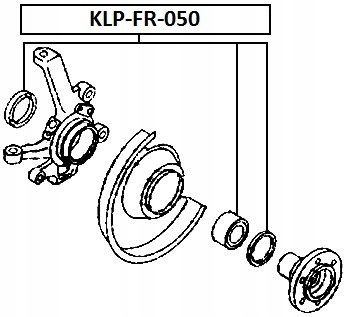 фото №2, Набір підшипник колеса перед ford ranger eq/et 02-09