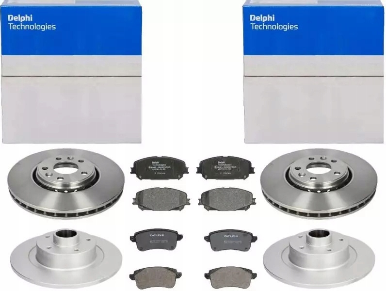 фото №1, Delphi гальмівні диски+ гальмівні колодки перед+ задня megane iv scenic iv talisman 320+290mm