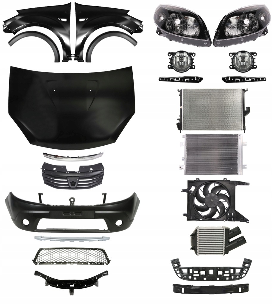 фото №1, Dacia sandero stepway 08-12 бампер pas решітка радіатора