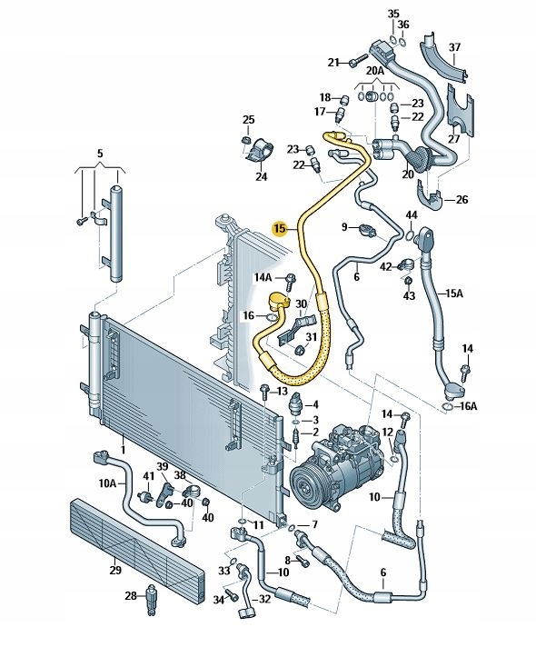 фото №5, Шланг трубка кондиціонера audi a4 / a5 8k0260707s