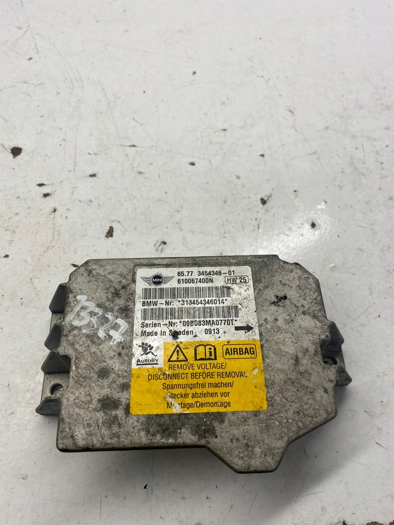 фото №1, Mini r56 датчик подушки безопасности подушка безопасности 3454346