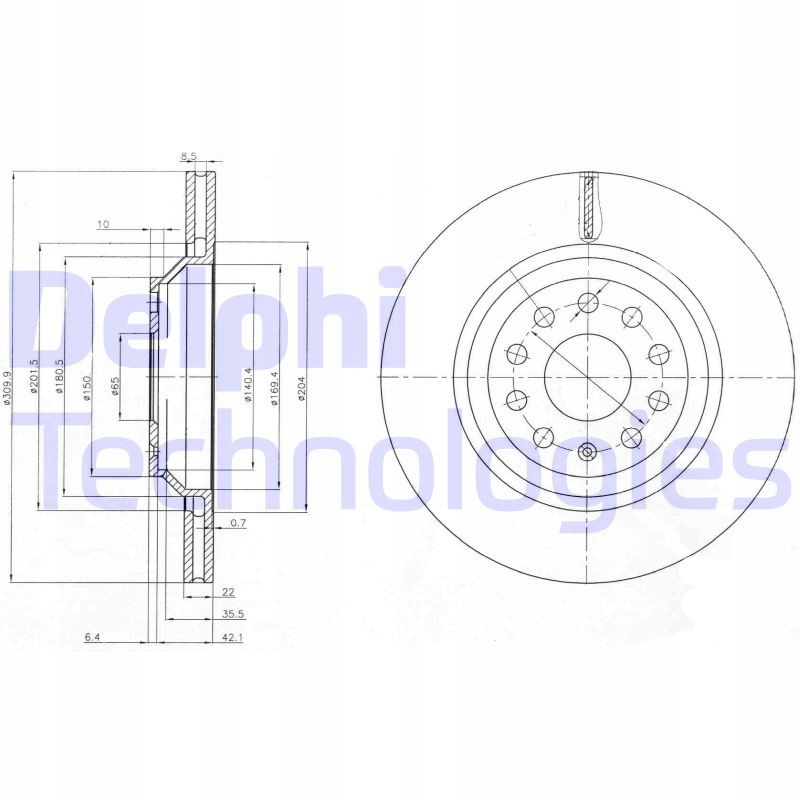 фото №3, Delphi bg3975 диск тормозная
