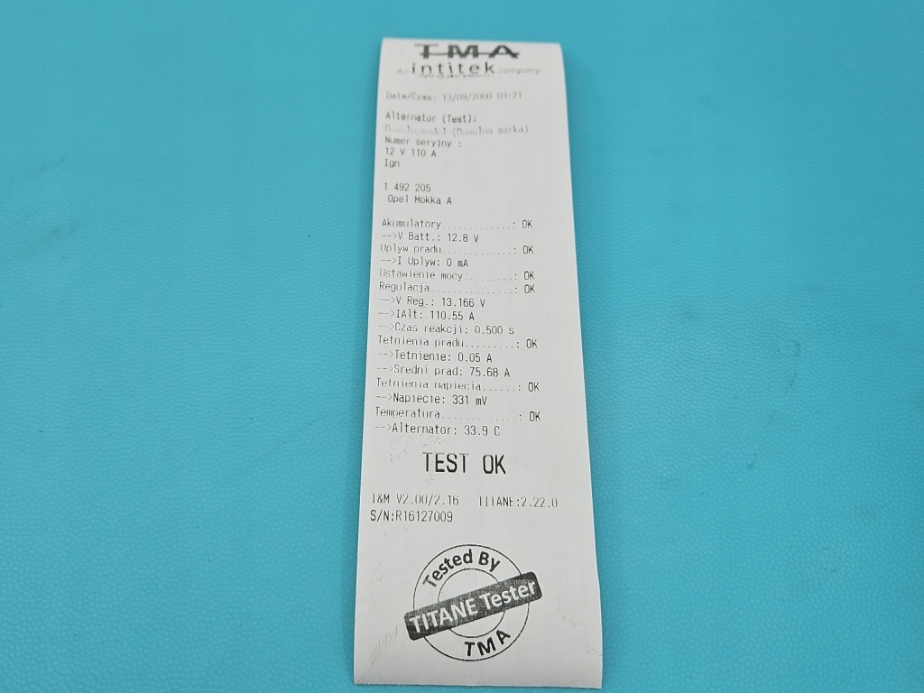 Test генератор opel mokka a 42418276 1.6 cdti с Разборки