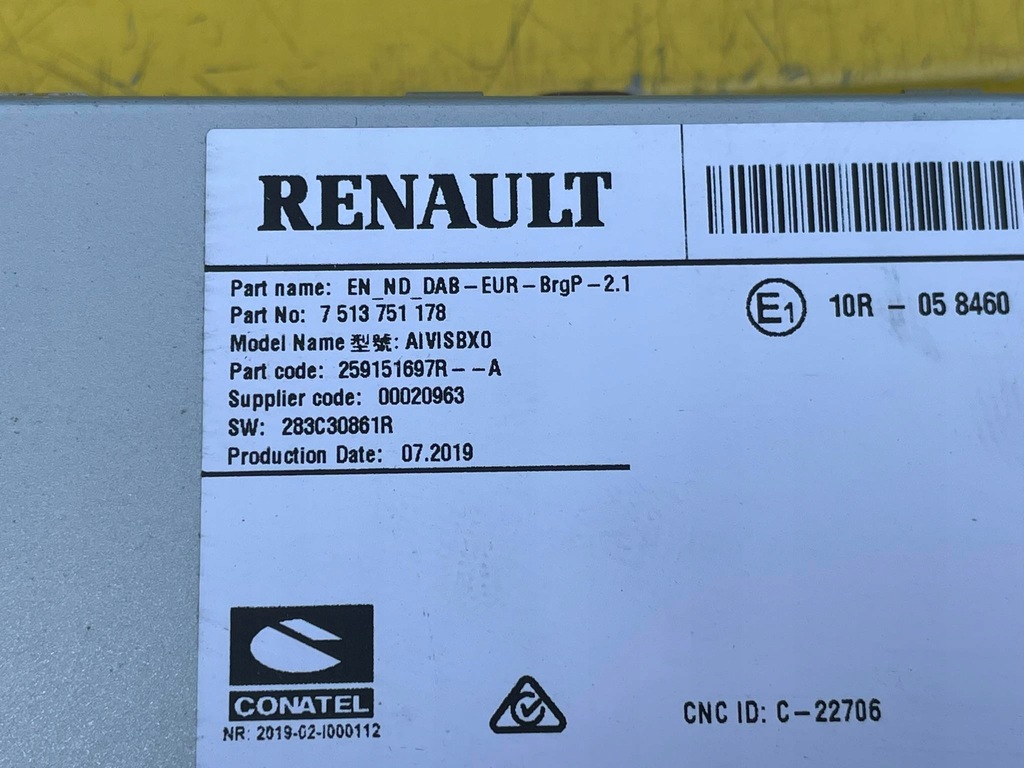 фото №3, Renault clio v радио навигация 259151697r