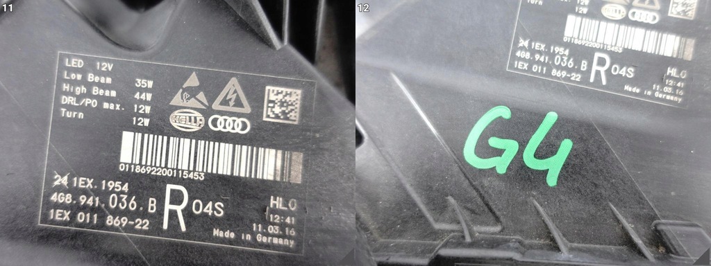 фото №12, Audi rs7 4g8 c7 lift 14-18 лампа full led matrix правая комплектная eu