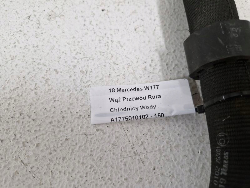 Mercedes w177 пабтрубок  шланг труба радиатора воды a1775010102 с Разборки