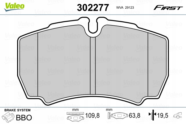 фото №2, Тормозные колодки тормозные задняя valeo do iveco daily vi
