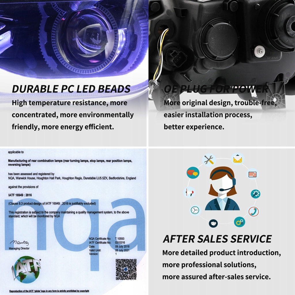 фото №13, Chevrolet camaro lift 2014-2015 лампа лампы передние led vland rgb europa