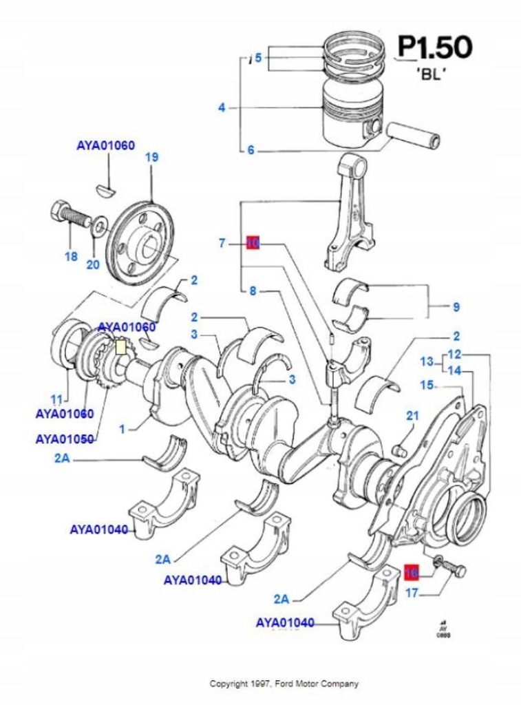 фото №7, Прокладка масляная вала коленчатого ford fiesta 96