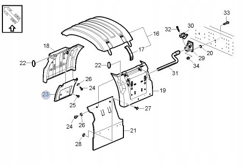 фото №3, Захист крила бризковик накладка volvo fh4 renault t range задня 21094447
