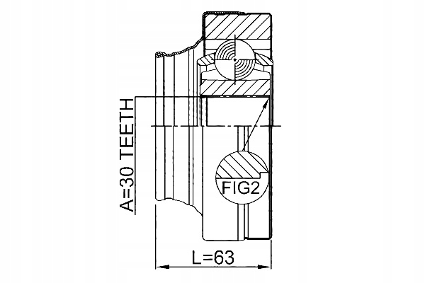 Febest шрус  піввісь внутрішній audi q7 2007-2015 ca Ціна