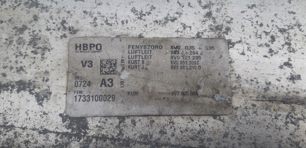 Audi a3 8v 2016- балка бампера перед усилитель 8v4807109e Киев