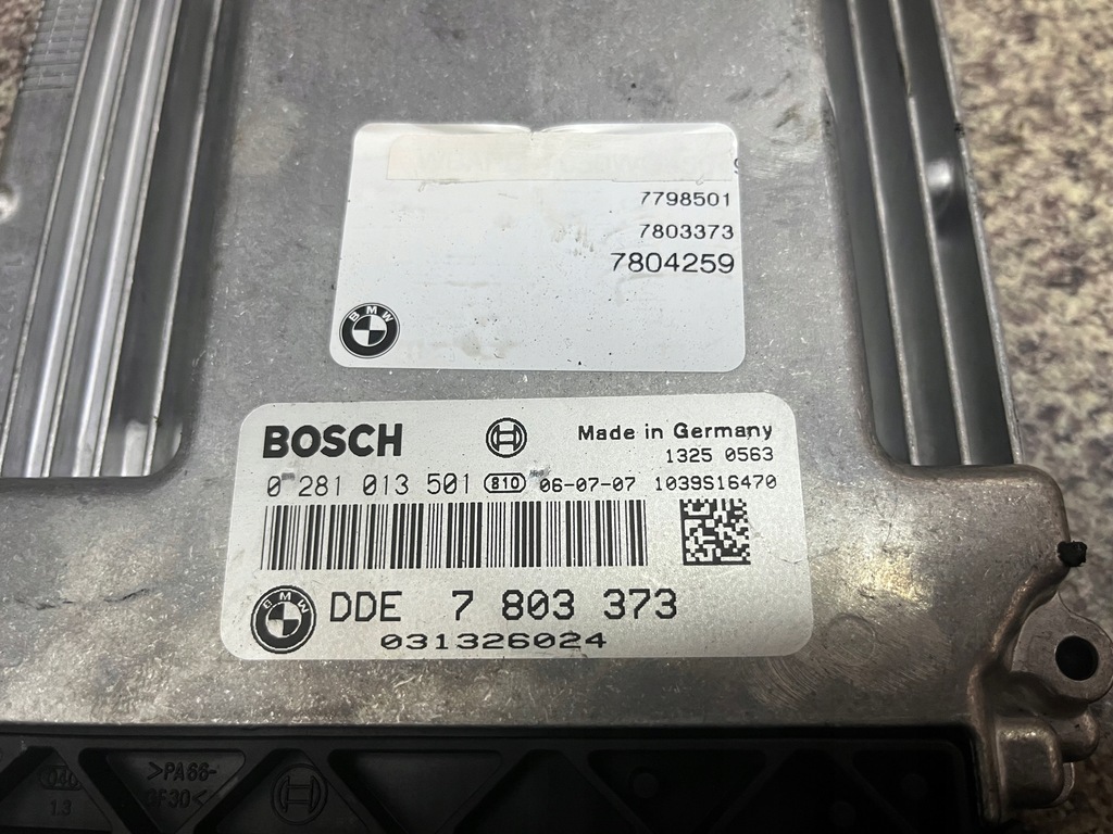 фото №7, Bmw x3 e83 блок керування двигуна набір стартовий 2.0 d m47 ews ключ замок запалювання