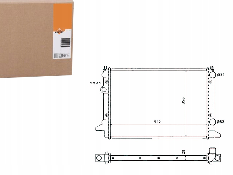 Купити Nrf радіатор води vw passat 2.0 3a2. 35i