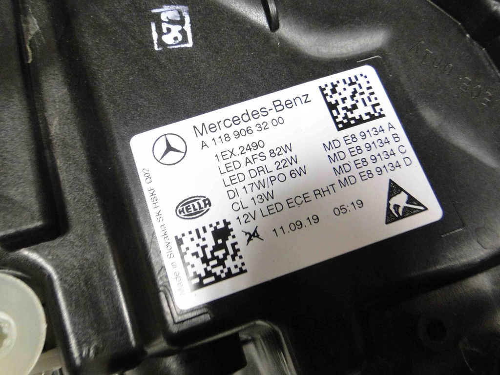 фото №11, Mercedes лампа правая led multibeam nowa cla 118 c118 x118 w118