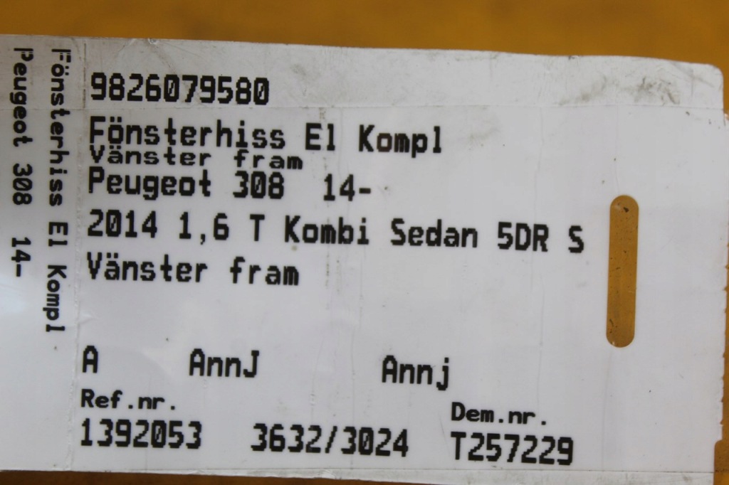 фото №12, Моторчик скло лівий перед peugeot 308 ii 9677734880