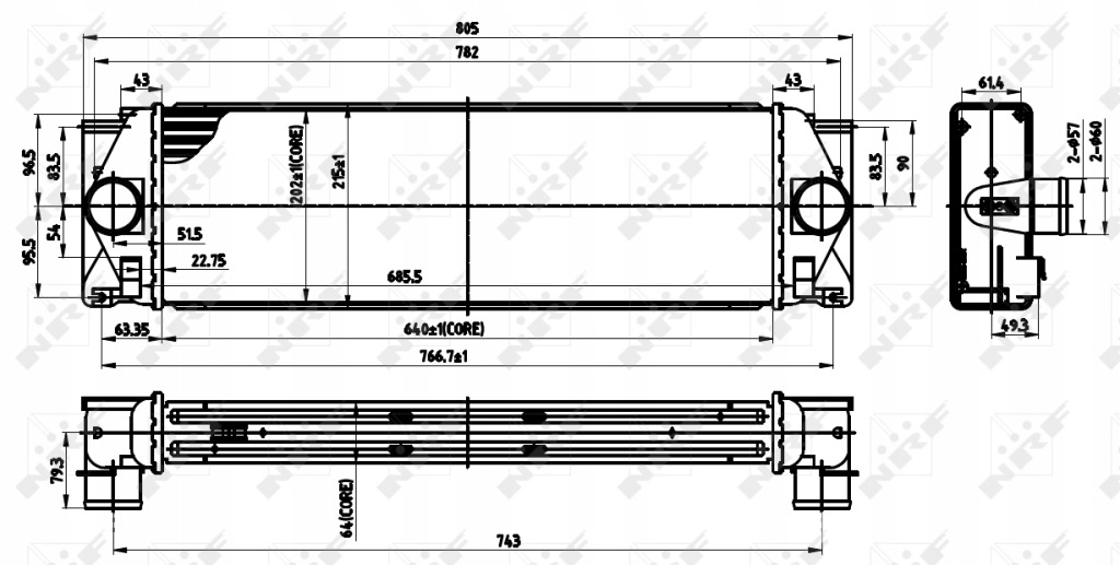 Купити Nrf 30310 радіатор повітря наддувний