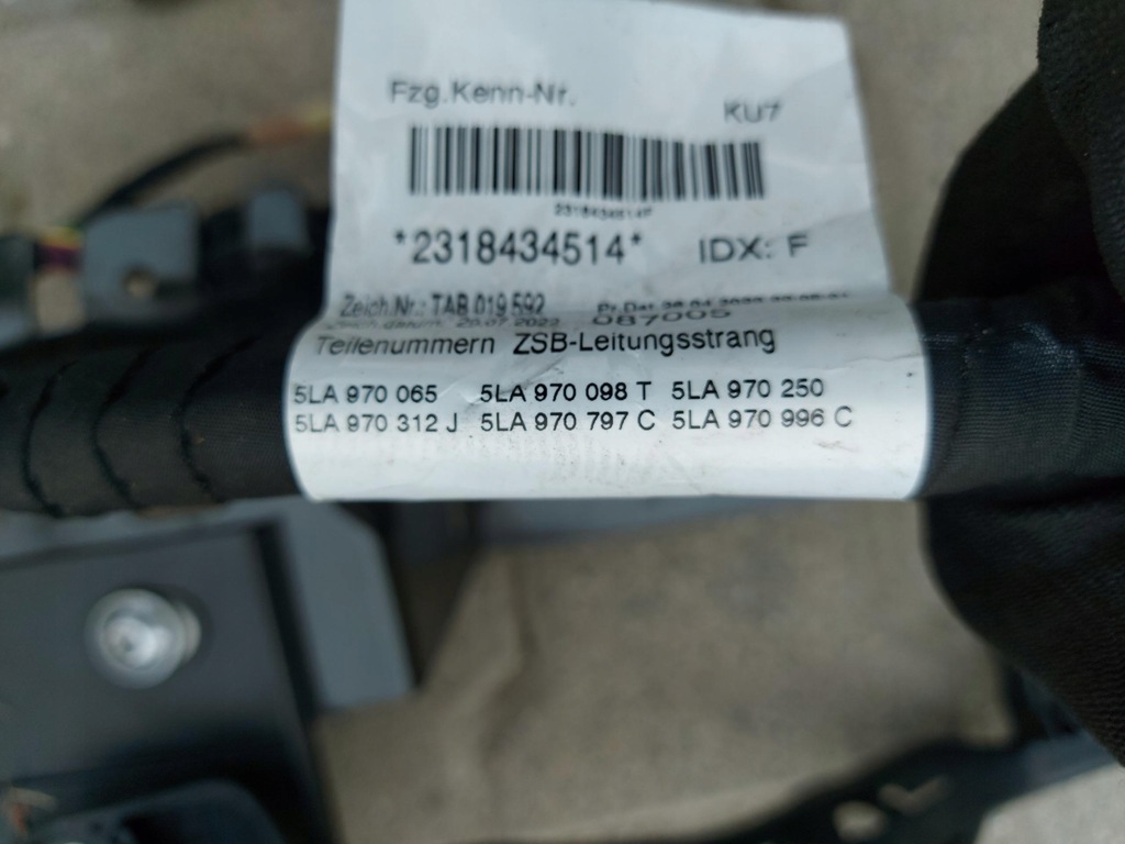 фото №7, Skoda enyaq 5la e-tron id4 жгут электрическая аккумулятора