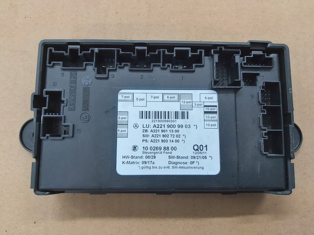 фото №1, Модуль блок керування двері задня задніх mercedes w221