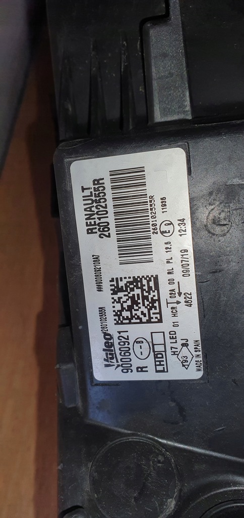 фото №10, Лампа права renault megane iv h7 led 260102555r