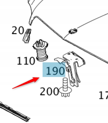фото №13, Засувка замок капот mercedes ml gle slc gt w190 w192 glk cls a2048800064