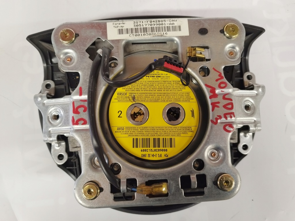 фото №11, Ford mondeo mk3 подушка подушка безпеки водія 3s71-f042b85-caw