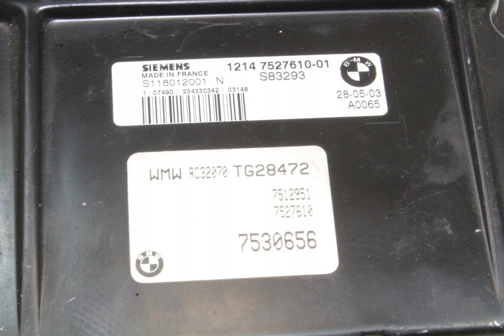 фото №1, Бортовой компьютер двигателя mini cooper r50, r53 7527610 2004