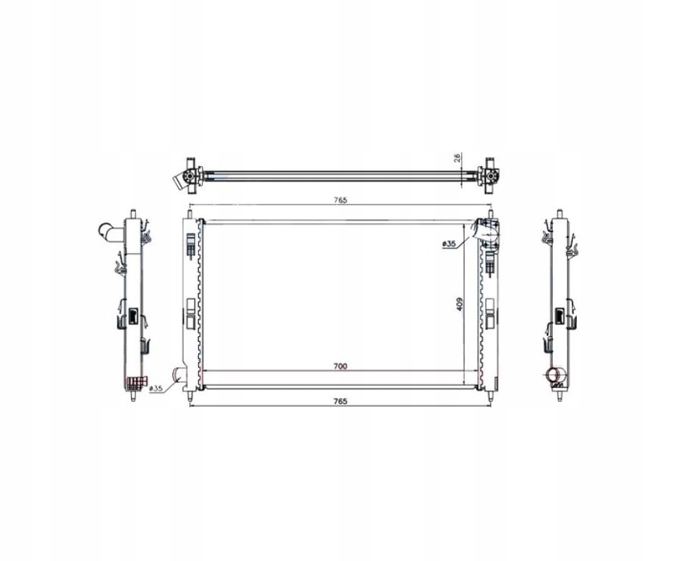 Купить Радиатор к mitsubishi lancer 2007-2017 1330.v1