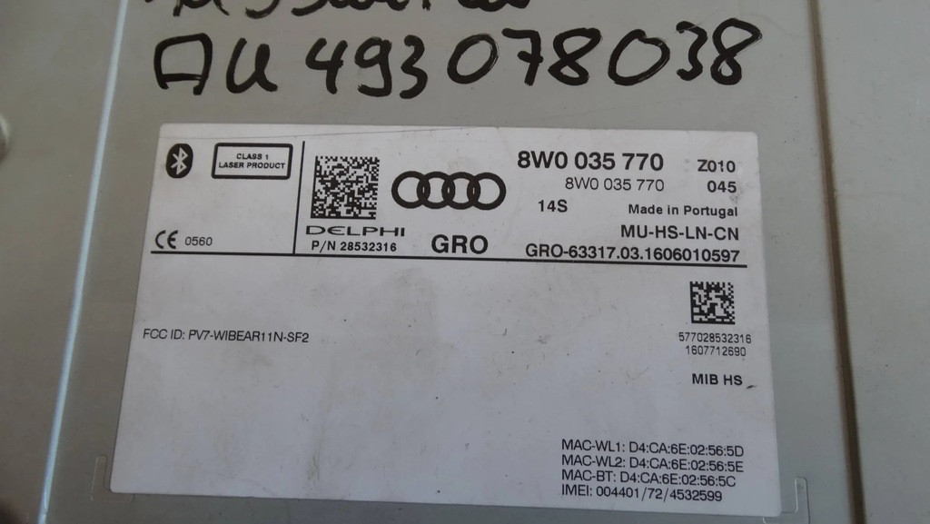 фото №6, Зчитувач mmi 8w0035770 audi a4 b9