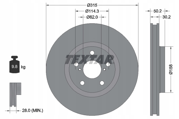 фото №12, Диск ham. lexus p. ls 430 00-06 textar 92185603