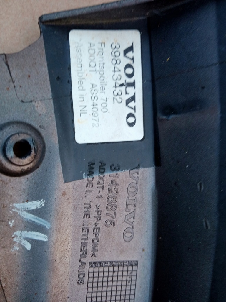 фото №10, Volvo s90 v90 спойлер бампера перед 2016r-