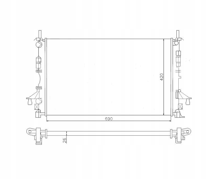 фото №1, Радиатор renault laguna ii g 03.05- 8200008764