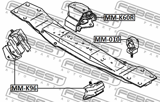 фото №2, Подушка коробки передач febest mm-k60r