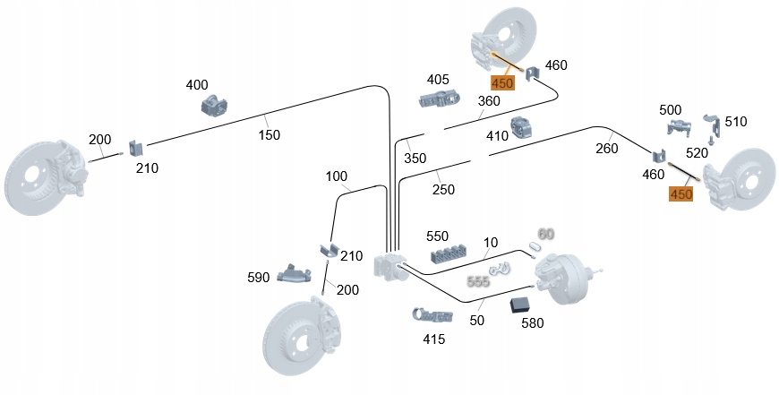 Купить Оригинальный гибкий шланг тормозной задний  mercedes w167