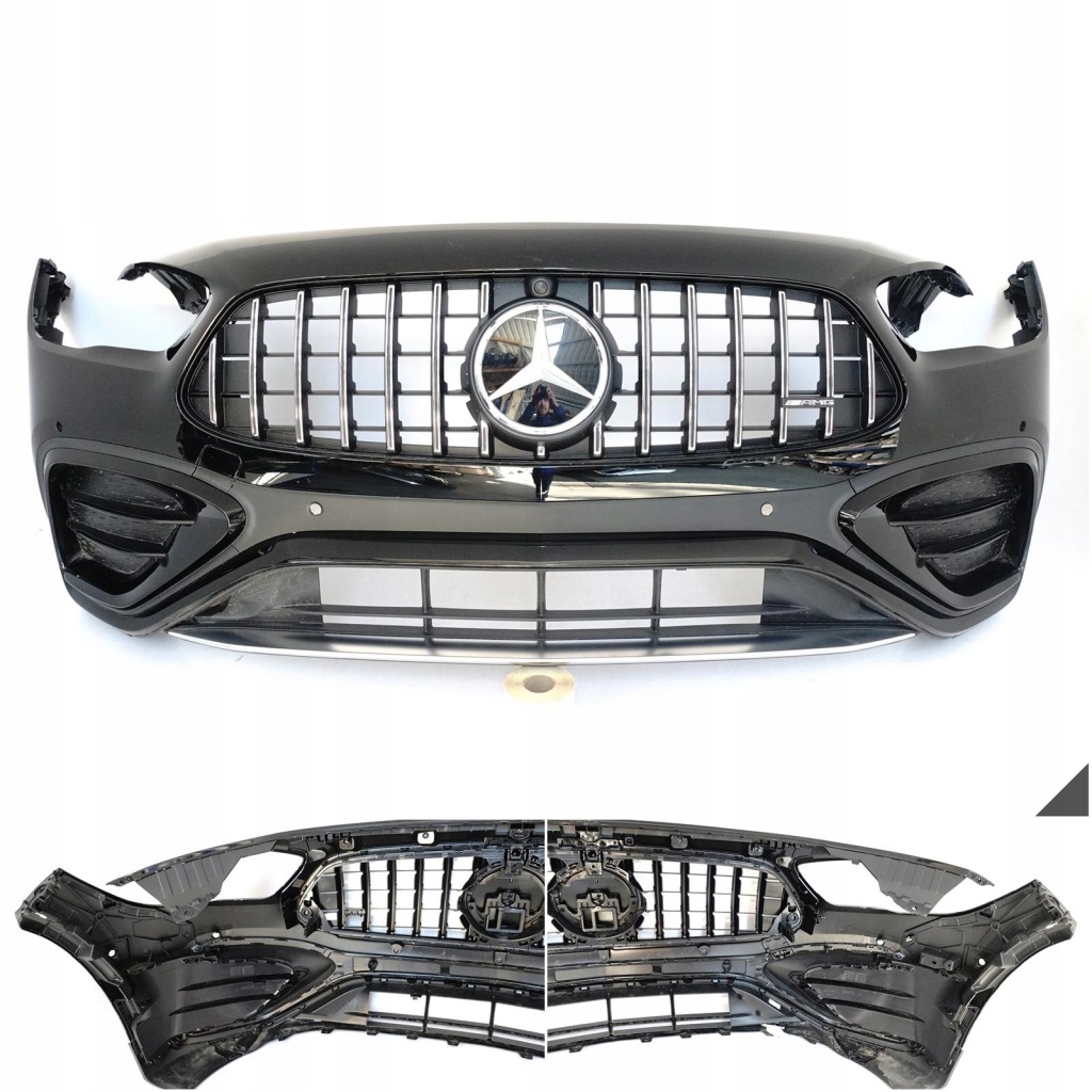 фото №1, Mercedes gla 35 h247 amg lift mopf 23- бампер перед + решітка радіатора ґрати напрямні