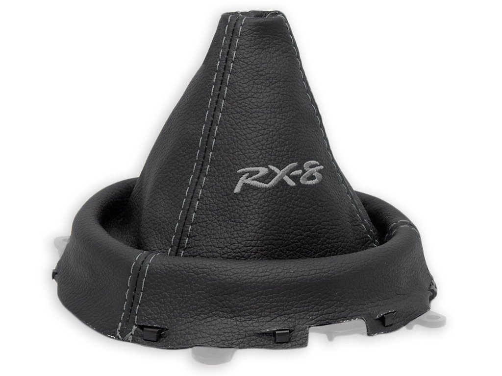 фото №3, Mazda rx-8 2003-2012 чехол переключения передач czarna кожа вышивка szary