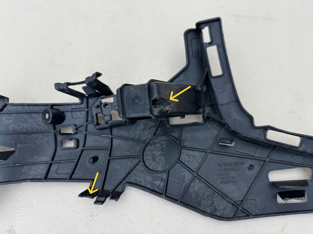 фото №11, Volvo s60 v60 18r- направляющая кронштейн бампера левый перед левая 31455652