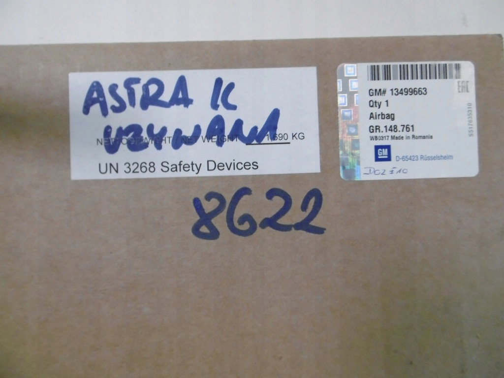 фото №3, Opel astra v 5 k подушка пассажира w панель orygina