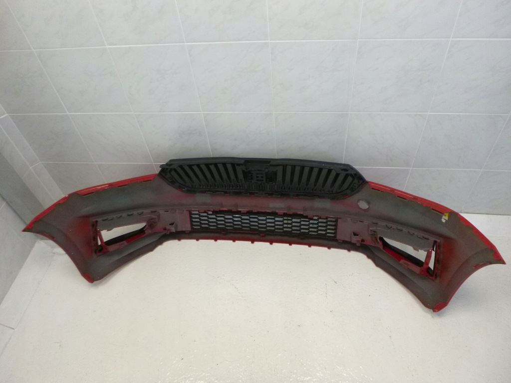 фото №9, Skoda fabia iv 4 бампер перед решітка радіатора передній радар